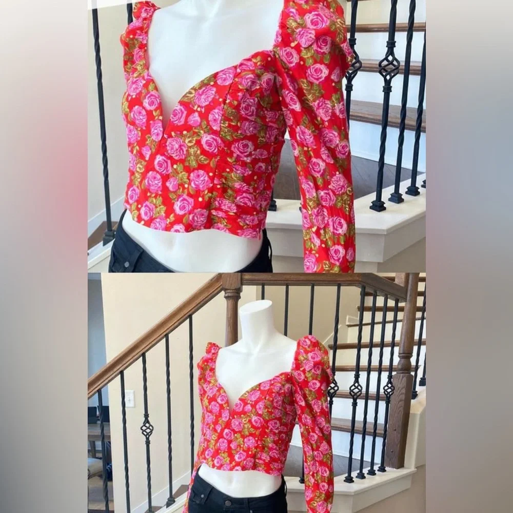 ✨Brand new✨BraTop by Zara Roses Roses Roses - Picture 3 of 7